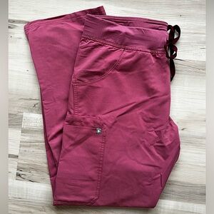 Medium Petite Pink Figs Scrub Bottoms